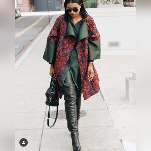 Silk brocade  lightweight  overcoat